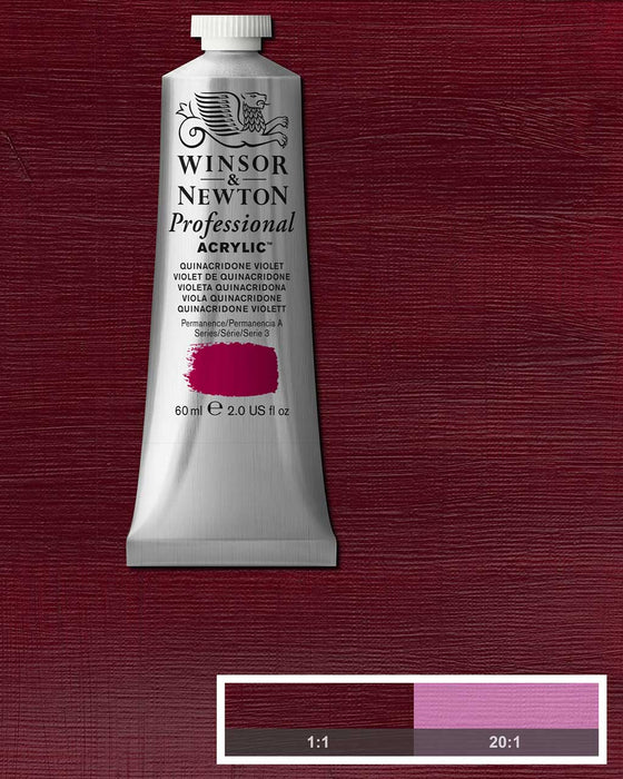 Quinacridone violet 37ml tube of Professional Acrylic Winsor and Newton