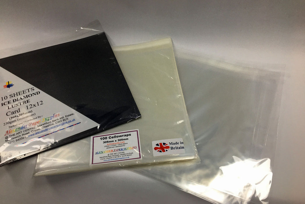 Card and Cellobags 300mm x 300mm