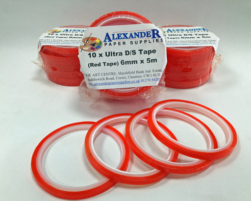 Packs of 10 rolls and 4 single rolls of double sided tape 