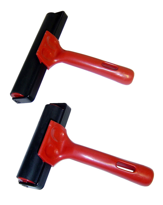 Two different size brayer ink rollers