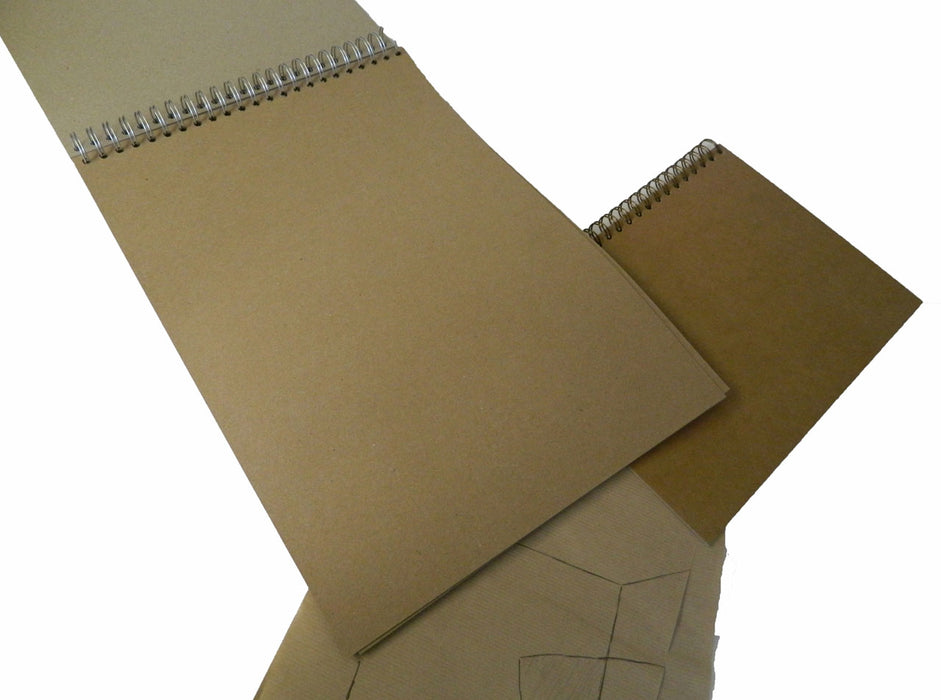 Selection of Kraft Card spiral sketchbooks