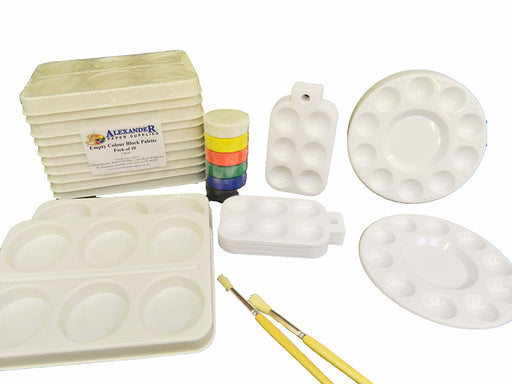 Assorted painting palettes