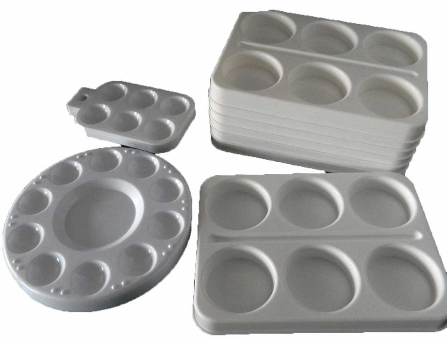 Assorted painting palettes