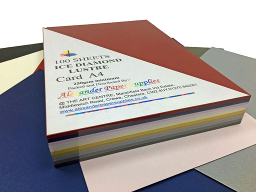 Assorted colour pack of double sided Pearlescent Card
