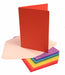 Pre-creased cards in assorted bright colours