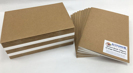 Stapled Sketchbooks with natural cover