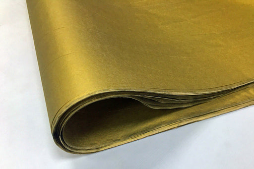Gold tissue paper folded over