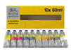 Winsor & Newton Galeria Acrylic set of 10 x 60 ml tubes of paint