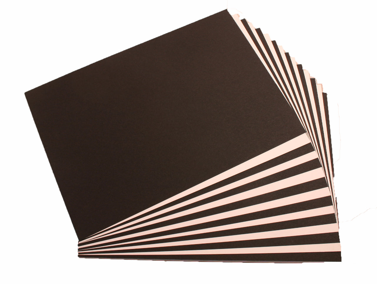 Sheets of alternating Black and White card