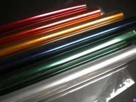 Rolls of coloured cellophane