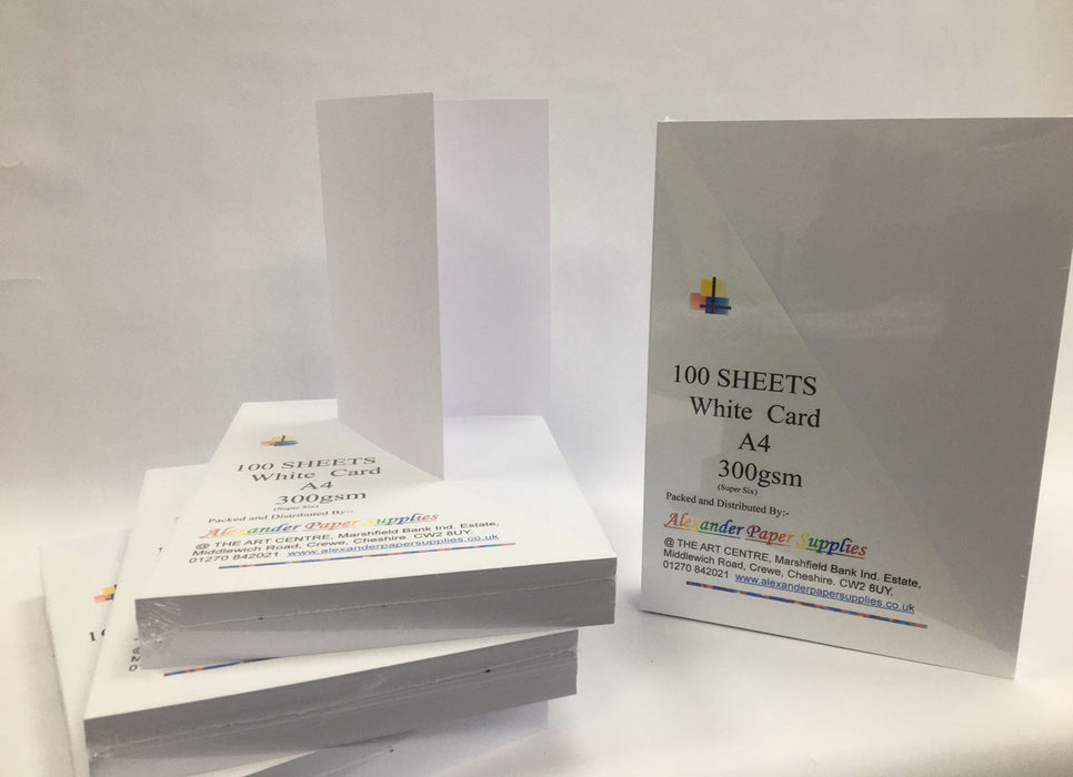 Packs of white card 300gsm