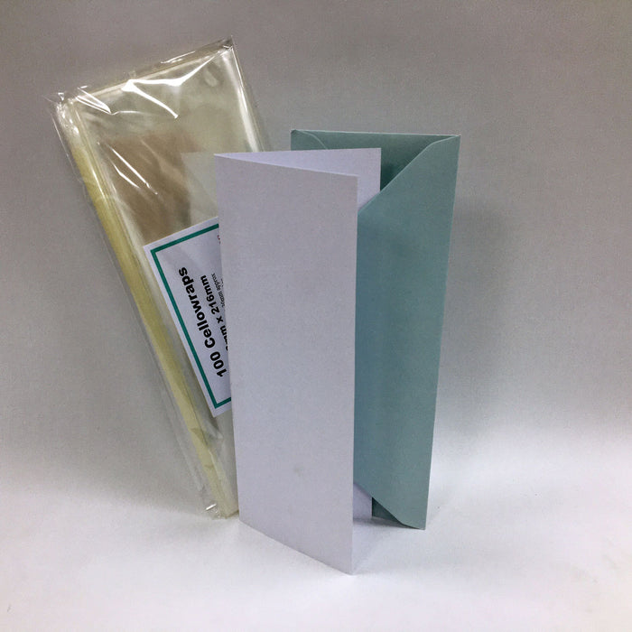 Cellowrap 83mm x 216mm and matching size envelope