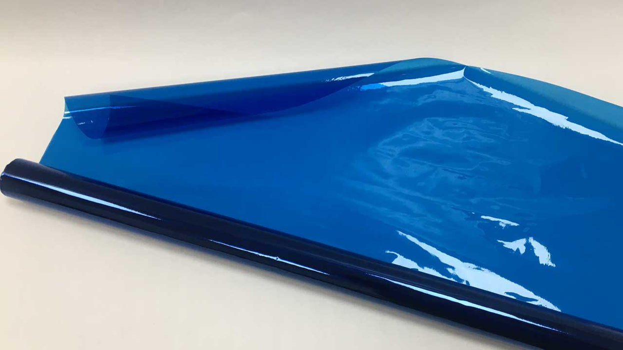 Roll of blue Cellophane