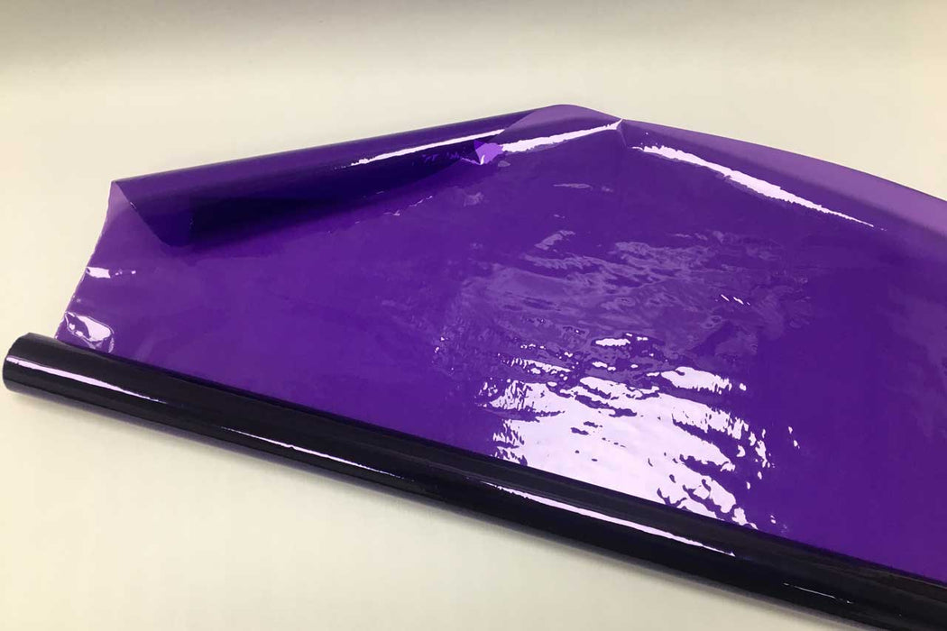 Roll of purple Cellophane