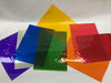 Brightly coloured Cellophane sheets