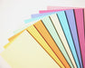 Pastel coloured card in assorted colours