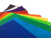 Sheets of corrugated card in a variety of colours