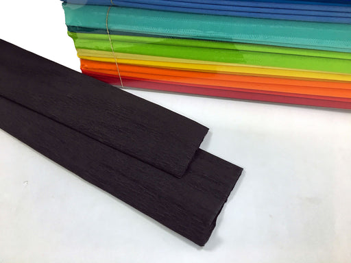 Two folds of black coloured crepe paper