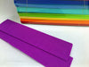 Two folds of purple coloured crepe paper