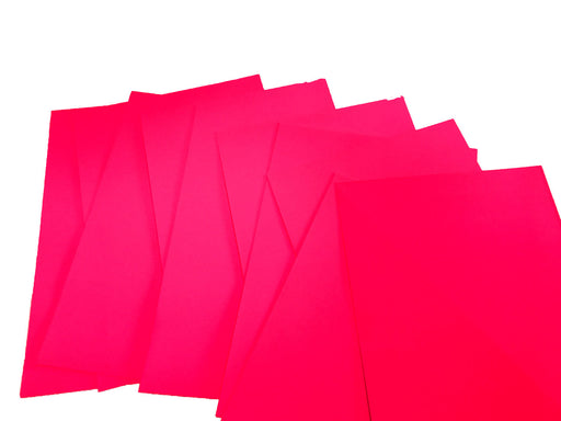 Sheets of Day glo coloured card pink