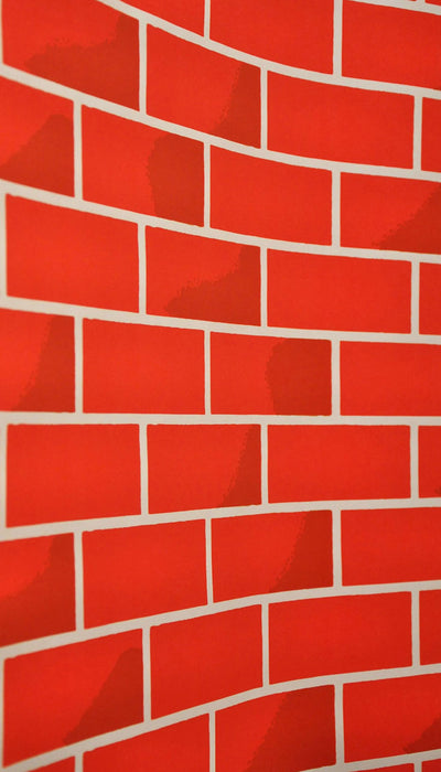 5 rolls of background display paper with brick wall design