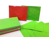 Red and Green envelopes 7" x 5"