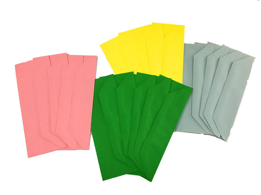 Envelopes 79 x 216mm in assorted colours