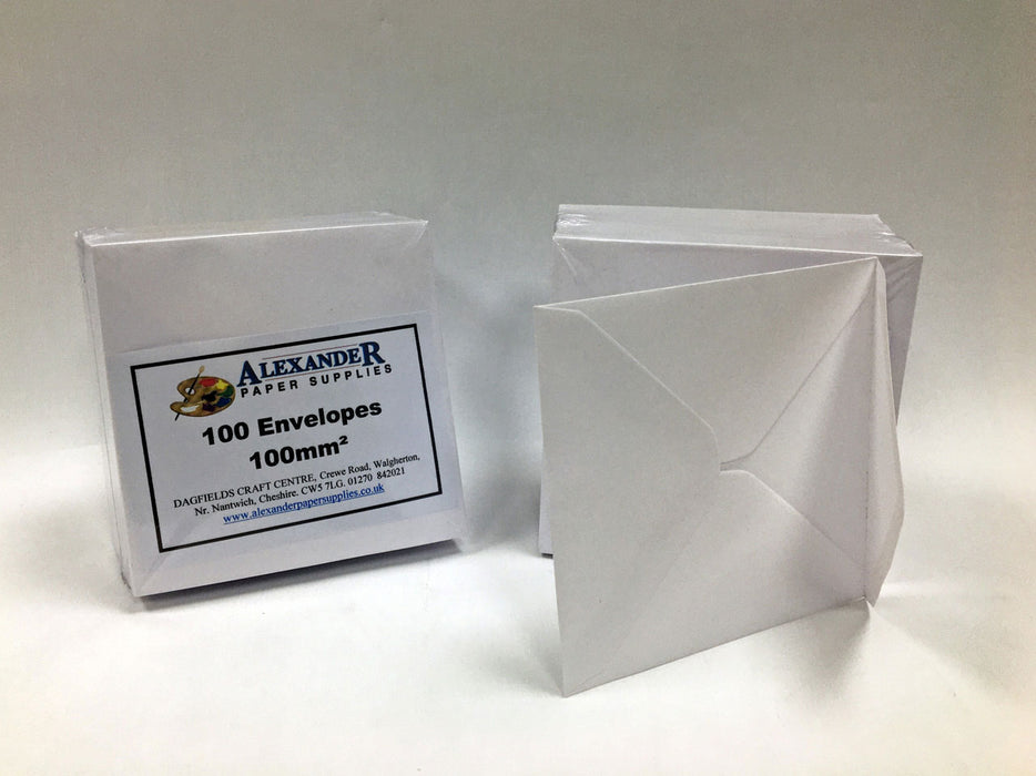 White envelopes 100mm square