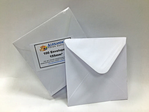 White envelopes 155mm square