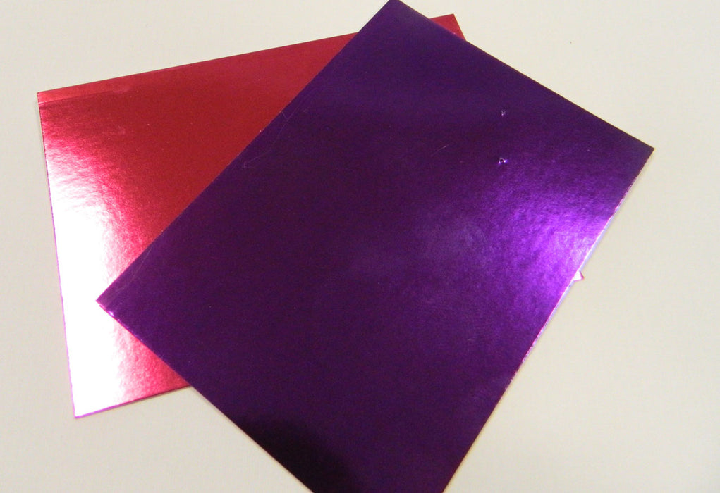 Foil card purple and pink