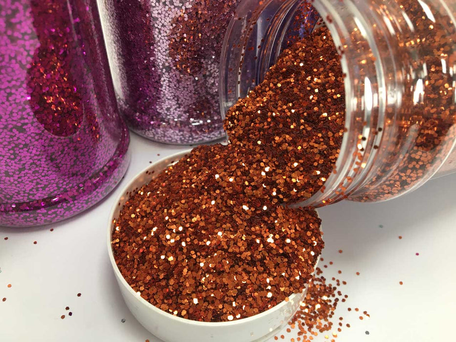 Copper coloured glitter