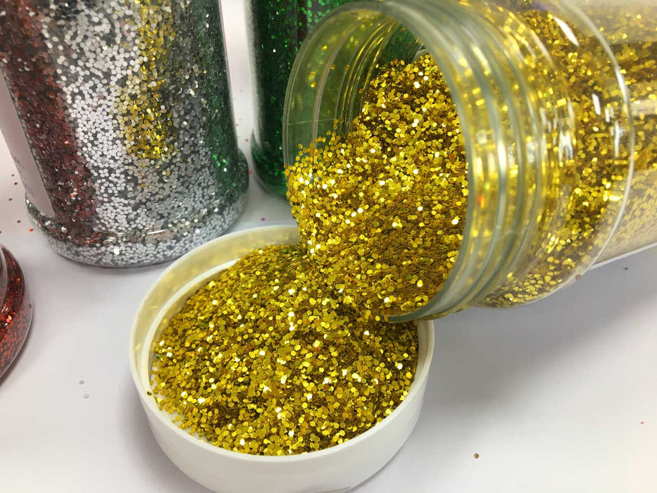 Gold coloured glitter