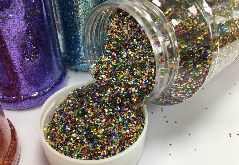 Multi coloured glitter