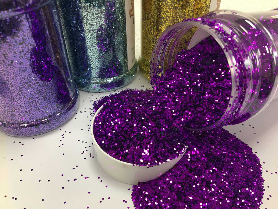 Purple coloured glitter