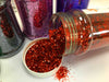 Red coloured glitter