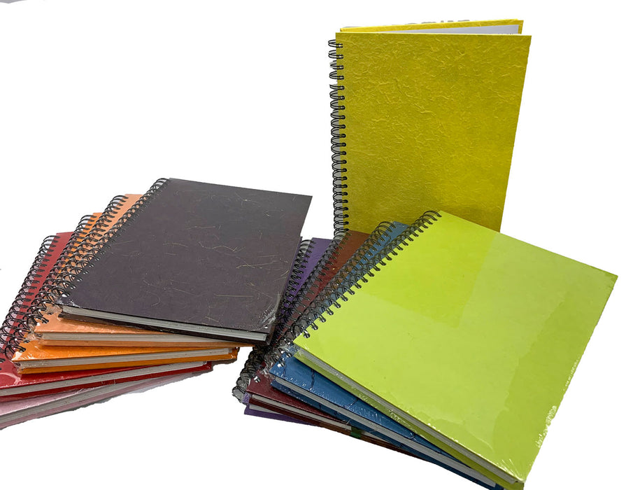 Selection of sketchbooks with handmade covers