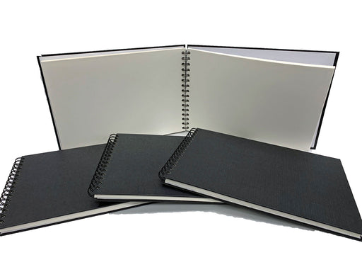 Casebound spiral sketchbooks in landscape format 