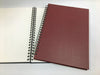 Casebound spiral sketchbooks with burgundy cover