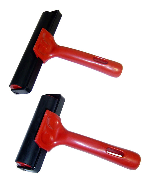 Two different size brayer ink rollers