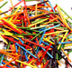 Pile of coloured matchsticks