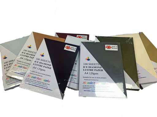 Pearlescent paper packs in a range of colours