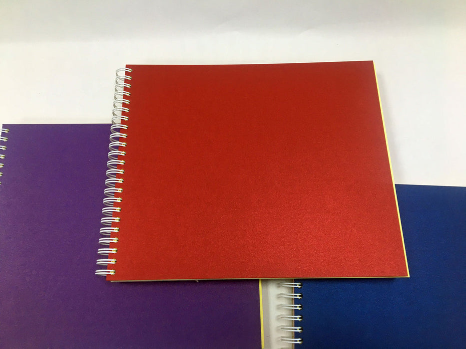 Spiral pads showing red cover
