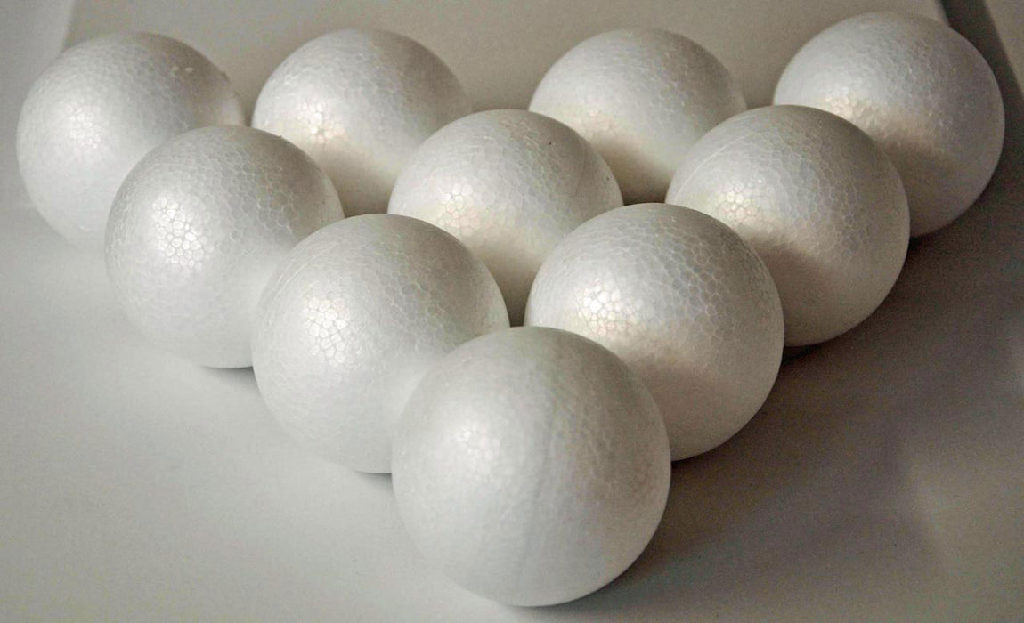 10 polystyrene balls 50mm diameter