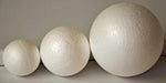 3 polystyrene balls 30mm 50mm and 70mm