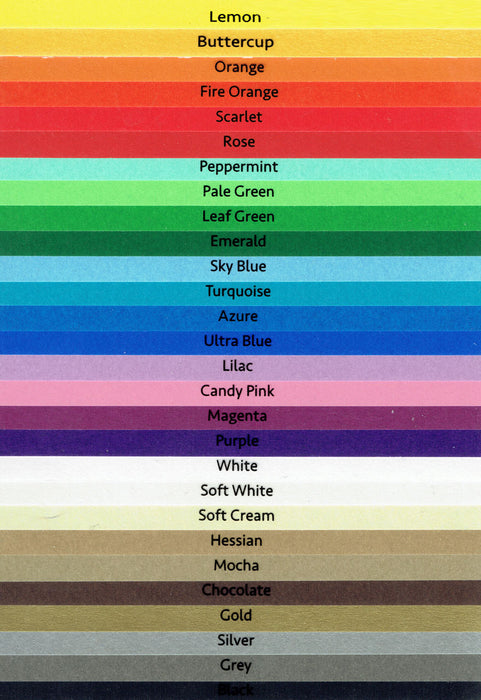 Poster paper colour swatch