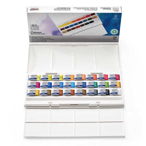 Set of 24 Cotman whole pan watercolour paints