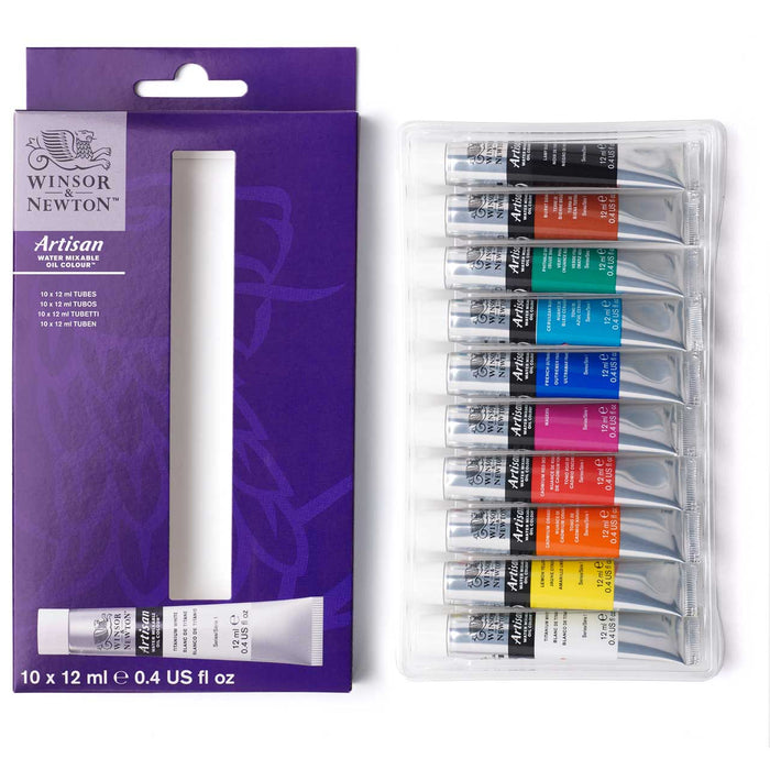 Set of 12 tubes water mixable oil paint