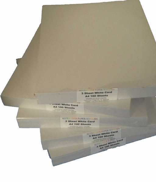 Five packets of three sheet white card 200gsm.