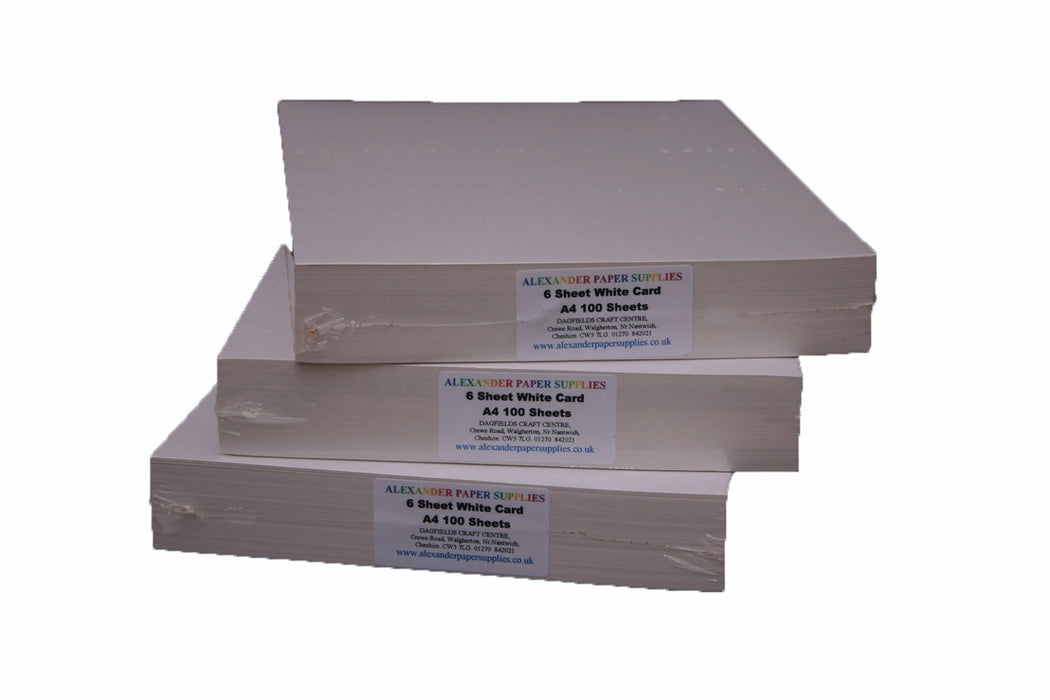 3 packs White Card 6 Sheet Thickness 380 Micron