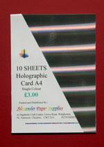 Holographic Card-Single Colour/Silver Laser Stripe